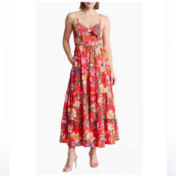 Eliza J Dresses & Skirts - Eliza J Tiered Floral Print Maxi Dress